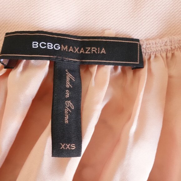 BCBG MAXAZRIA Women's Peach Pleated Mini Skirt - Picture 8 of 9